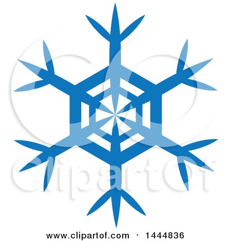 Clipart of a Blue Winter Snowflake - Royalty Free Vector Illustration by ColorMagic