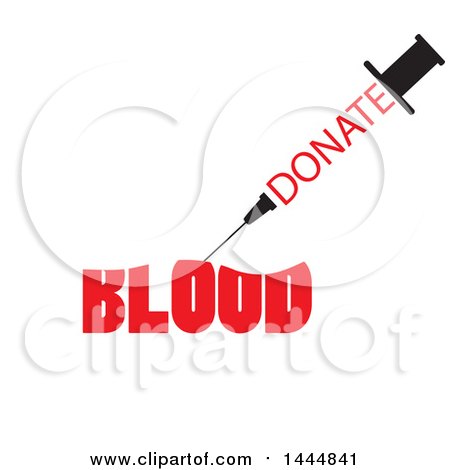 Clipart of a Donate Blood Syringe Design - Royalty Free Vector Illustration by ColorMagic