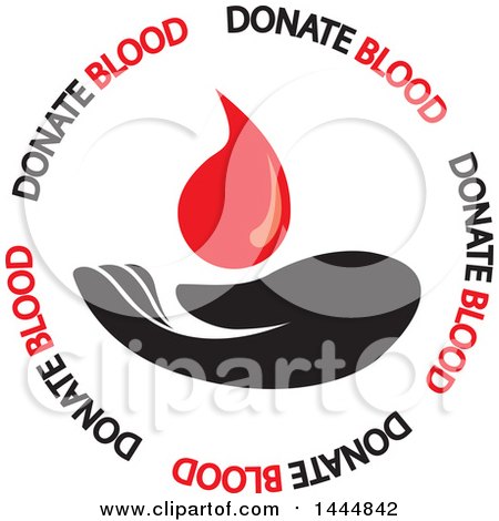 Clipart of a Hand Blood Donation Design - Royalty Free Vector Illustration by ColorMagic