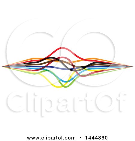 Clipart of a Colorful Strings or Lines Logo Design - Royalty Free Vector Illustration by ColorMagic