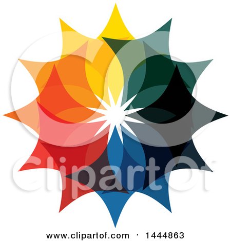 Clipart of a Colorful Star Logo Design - Royalty Free Vector Illustration by ColorMagic