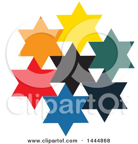 Clipart of a Colorful Star Logo Design - Royalty Free Vector Illustration by ColorMagic