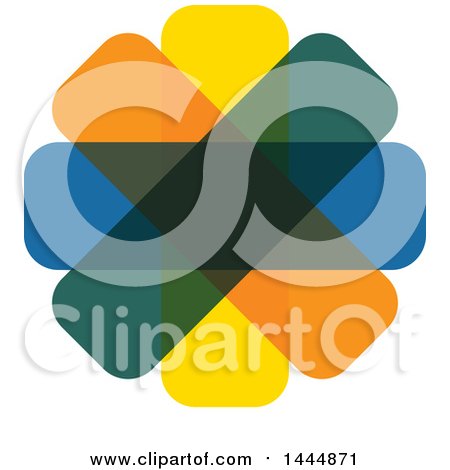 Clipart of a Colorful Abstract Logo Design - Royalty Free Vector Illustration by ColorMagic