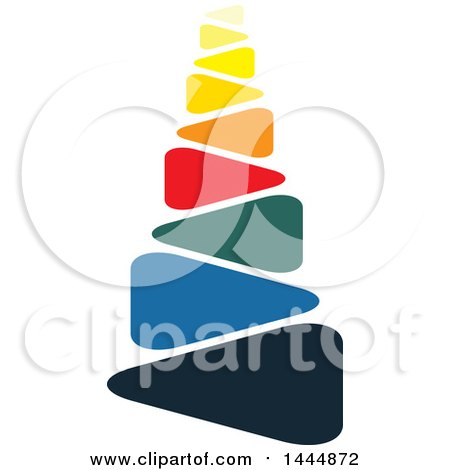 Clipart of a Colorful Abstract Stacked Stones Logo Design - Royalty Free Vector Illustration by ColorMagic