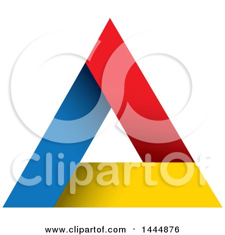 Clipart of a Colorful Triangle Pyramid Logo Design - Royalty Free Vector Illustration by ColorMagic