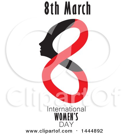 Clipart of a March 8th International Womens Day Design - Royalty Free Vector Illustration by ColorMagic