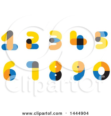 Clipart of Colorful Numbers - Royalty Free Vector Illustration by ColorMagic