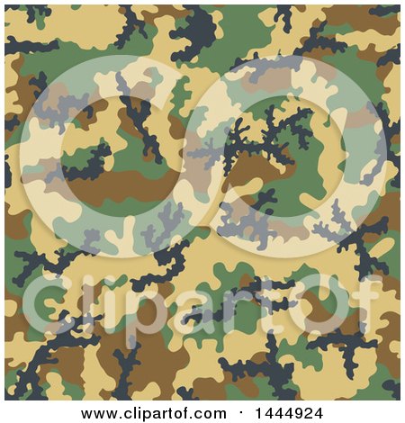 Clipart of a Green Camouflage Pattern Background - Royalty Free Vector Illustration by Any Vector