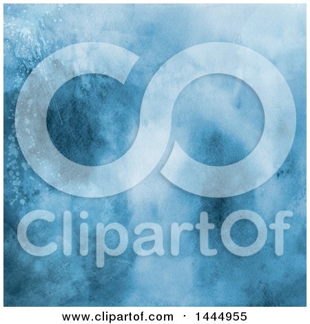 Clipart of a Blue Watercolor Background - Royalty Free Illustration by KJ Pargeter