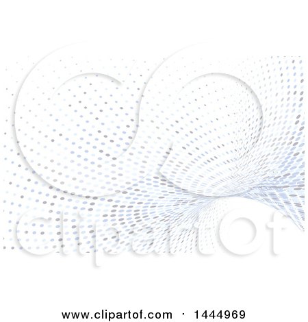 Clipart of a Halftone Dots Business Card Design or Background - Royalty Free Vector Illustration by KJ Pargeter