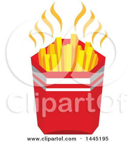 Clipart of a Container of French Fries - Royalty Free Vector ...