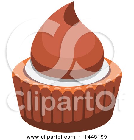 Clipart of a Cupcake - Royalty Free Vector Illustration by Vector Tradition SM