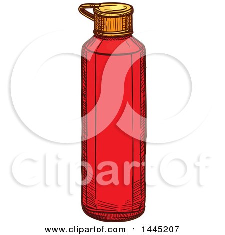 Clipart of a Sketched Ketchup Bottle - Royalty Free Vector Illustration by Vector Tradition SM