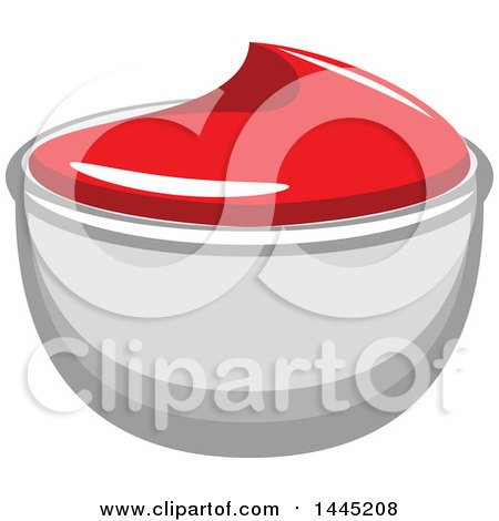 Clipart of a Side of Ketchup - Royalty Free Vector Illustration by Vector Tradition SM