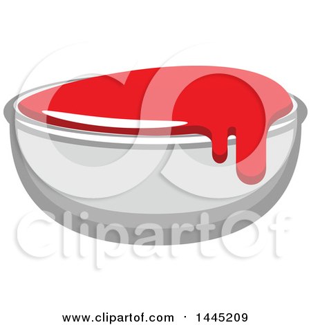 Clipart of a Side of Ketchup - Royalty Free Vector Illustration by Vector Tradition SM