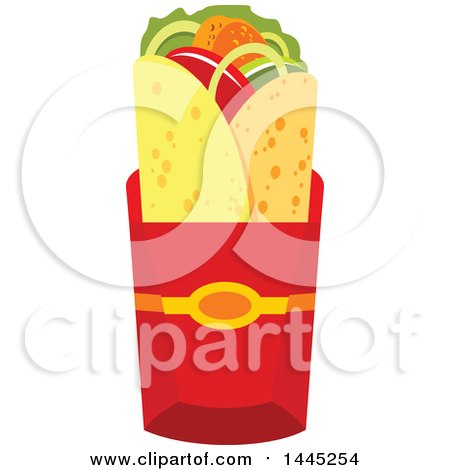 Clipart of a Doner Kebab or Gyro - Royalty Free Vector Illustration by Vector Tradition SM