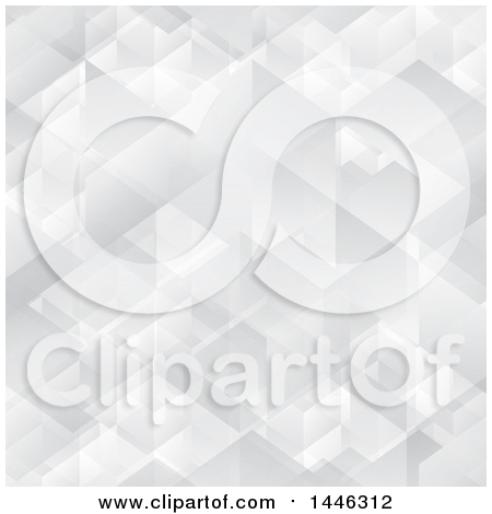 Clipart of a Grayscale Low Poly Geometric Background - Royalty Free Vector Illustration by KJ Pargeter