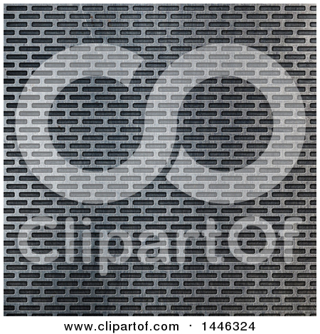 Clipart of a Perforated Metal Background Texture - Royalty Free Illustration by KJ Pargeter