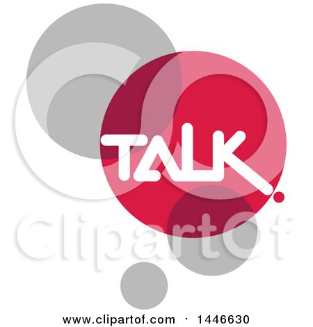 Clipart of a Tak Text Design with Bubbles on White - Royalty Free Vector Illustration by BNP Design Studio