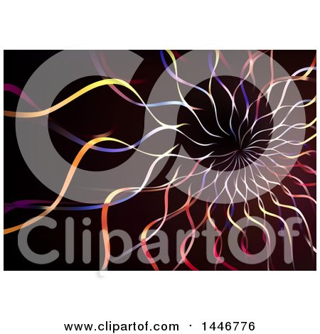 Clipart of a Background of Gradient Colored Waves - Royalty Free Vector Illustration by dero