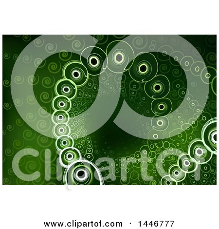 Clipart of a Background of Spirals in a Tunnel on Green - Royalty Free Vector Illustration by dero