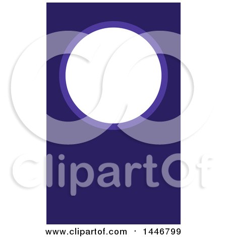 Clipart of a Business Card Design with a Circle over Blue - Royalty Free Vector Illustration by KJ Pargeter