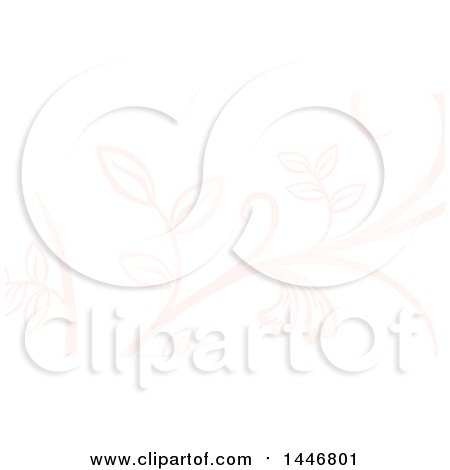 Clipart of a Pastel Floral Background or Business Card Design - Royalty Free Vector Illustration by KJ Pargeter