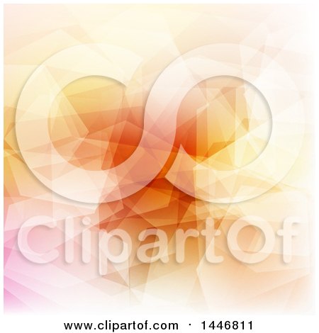 Clipart of a Pink and Orange Geometric Background - Royalty Free Vector Illustration by KJ Pargeter