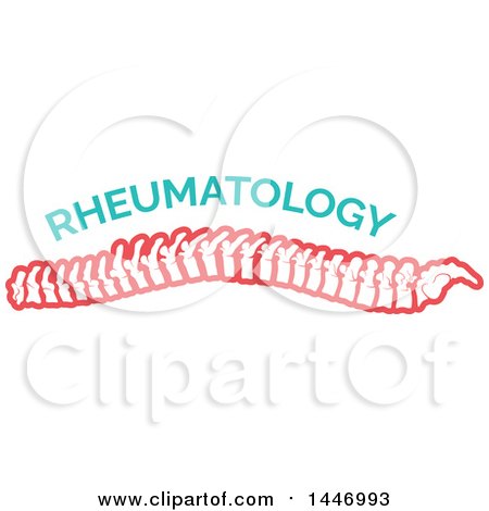 Clipart of a Human Spine with Rheumatology Text - Royalty Free Vector Illustration by Vector Tradition SM