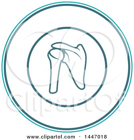 Clipart of a Human Shoulder Joint in a Circle - Royalty Free Vector Illustration by Vector Tradition SM