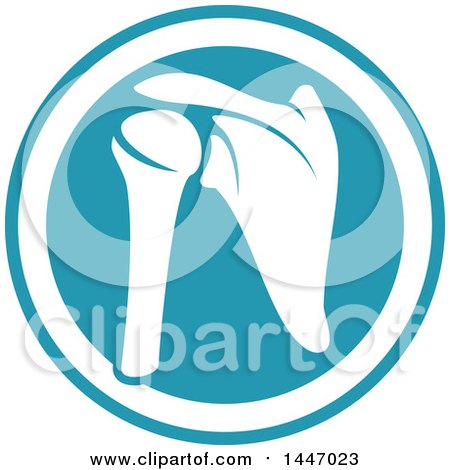 Clipart of a Human Shoulder Joint in a Circle - Royalty Free Vector Illustration by Vector Tradition SM