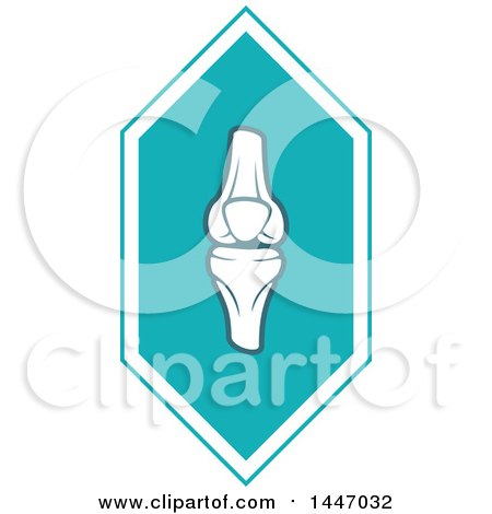 Clipart of a Human Knee Joint in a Diamond - Royalty Free Vector Illustration by Vector Tradition SM