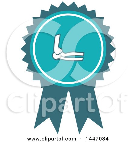 Clipart of a Human Elbow Joint in a Ribbon - Royalty Free Vector Illustration by Vector Tradition SM