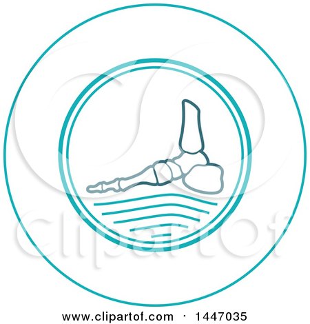 Clipart of a Human Foot with Visible Bones - Royalty Free Vector Illustration by Vector Tradition SM