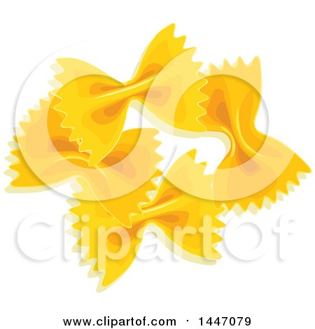 Clipart of Farfalle Italian Pasta - Royalty Free Vector Illustration by Vector Tradition SM
