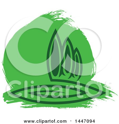 Clipart of a Park with Trees and Green Paint - Royalty Free Vector Illustration by Vector Tradition SM