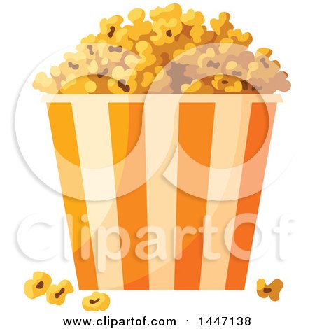 Clipart of a Bucket of Popcorn - Royalty Free Vector Illustration by Vector Tradition SM