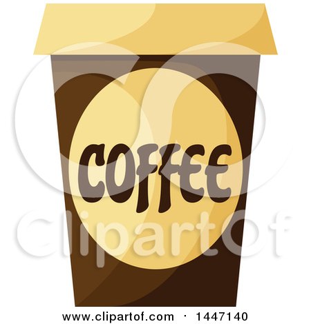 Clipart of a Take out Coffee - Royalty Free Vector Illustration by Vector Tradition SM