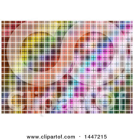 Clipart of a Background of a Colorful Grid - Royalty Free Vector Illustration by dero
