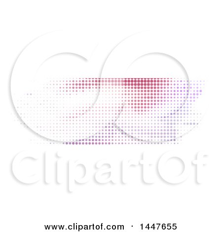 Clipart of a Pink Purple and White Halftone Dot Website Header - Royalty Free Vector Illustration by KJ Pargeter