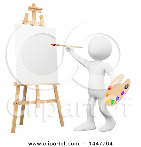 Small Easel On White Background Stock Photo, Picture and Royalty