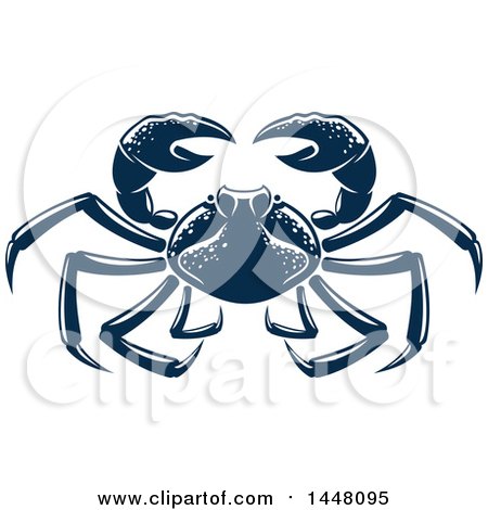 Clipart of a Navy Blue Crab - Royalty Free Vector Illustration by Vector Tradition SM