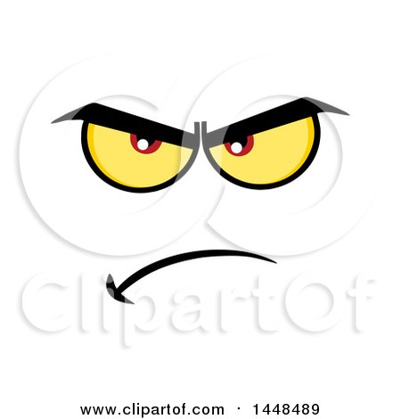 Clipart of a Mad Face - Royalty Free Vector Illustration by Hit Toon