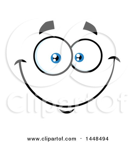 Clipart of a Happy Face - Royalty Free Vector Illustration by Hit Toon