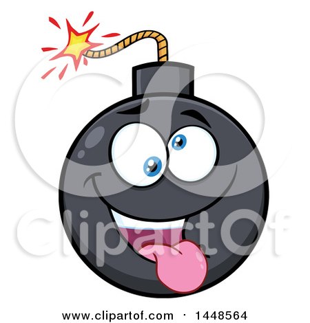 Clipart of a Cartoon Goofy Bomb Mascot Character - Royalty Free Vector Illustration by Hit Toon
