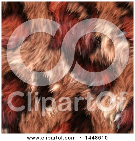 Clipart of a Seamless Background Texture of Red Animal Fur - Royalty Free Illustration by Prawny