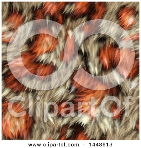 Clipart of a Seamless Background Texture of Orange Animal Fur - Royalty Free Illustration by Prawny