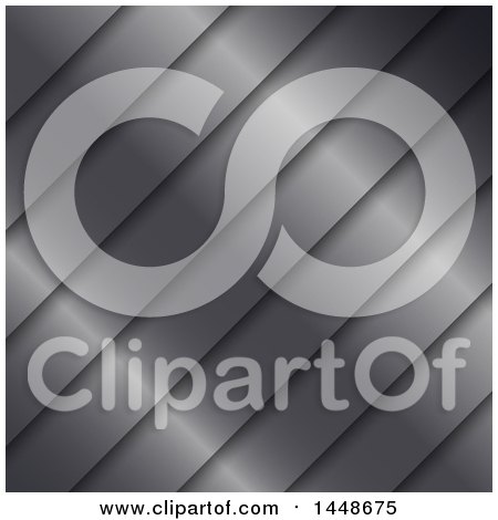 Clipart of a Background of Diagonal Metal Stripes - Royalty Free Vector Illustration by KJ Pargeter