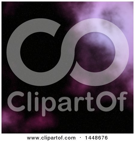 Clipart of a Purple Nebula and Night Sky - Royalty Free Illustration by KJ Pargeter