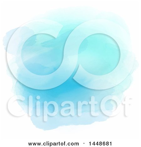 Clipart of a Blue Watercolor Texture on White - Royalty Free Vector Illustration by KJ Pargeter